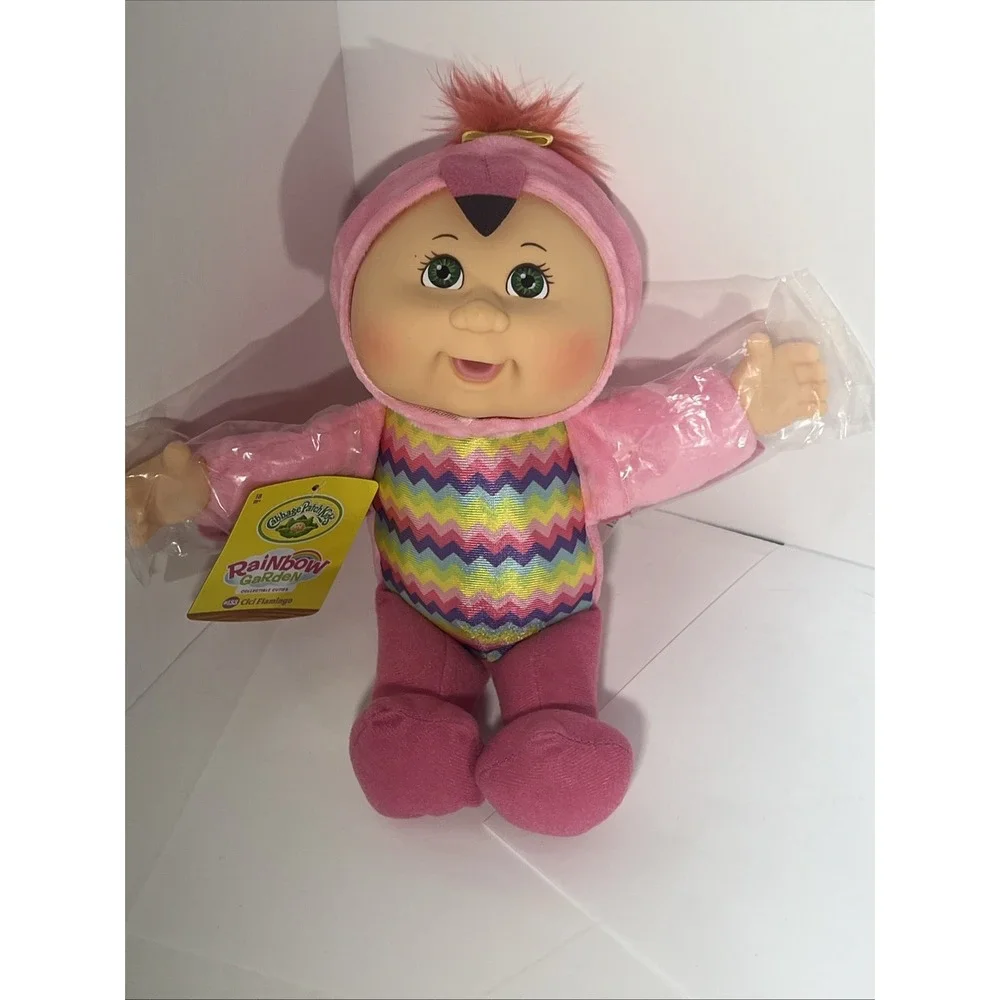 New Cabbage Patch Rainbow Garden Plush Doll‎ CiCi FLAMINGO #133